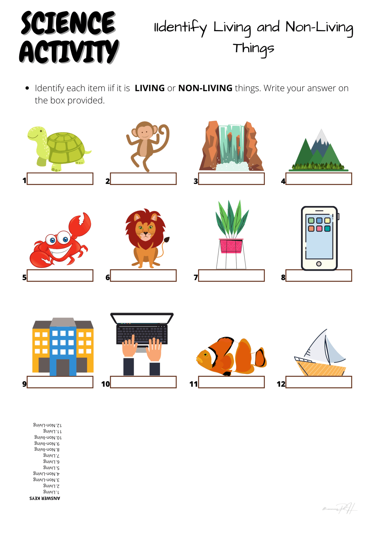 Grade 1 Science Activity Sheets Living And Non Living Things 1 Education PH
