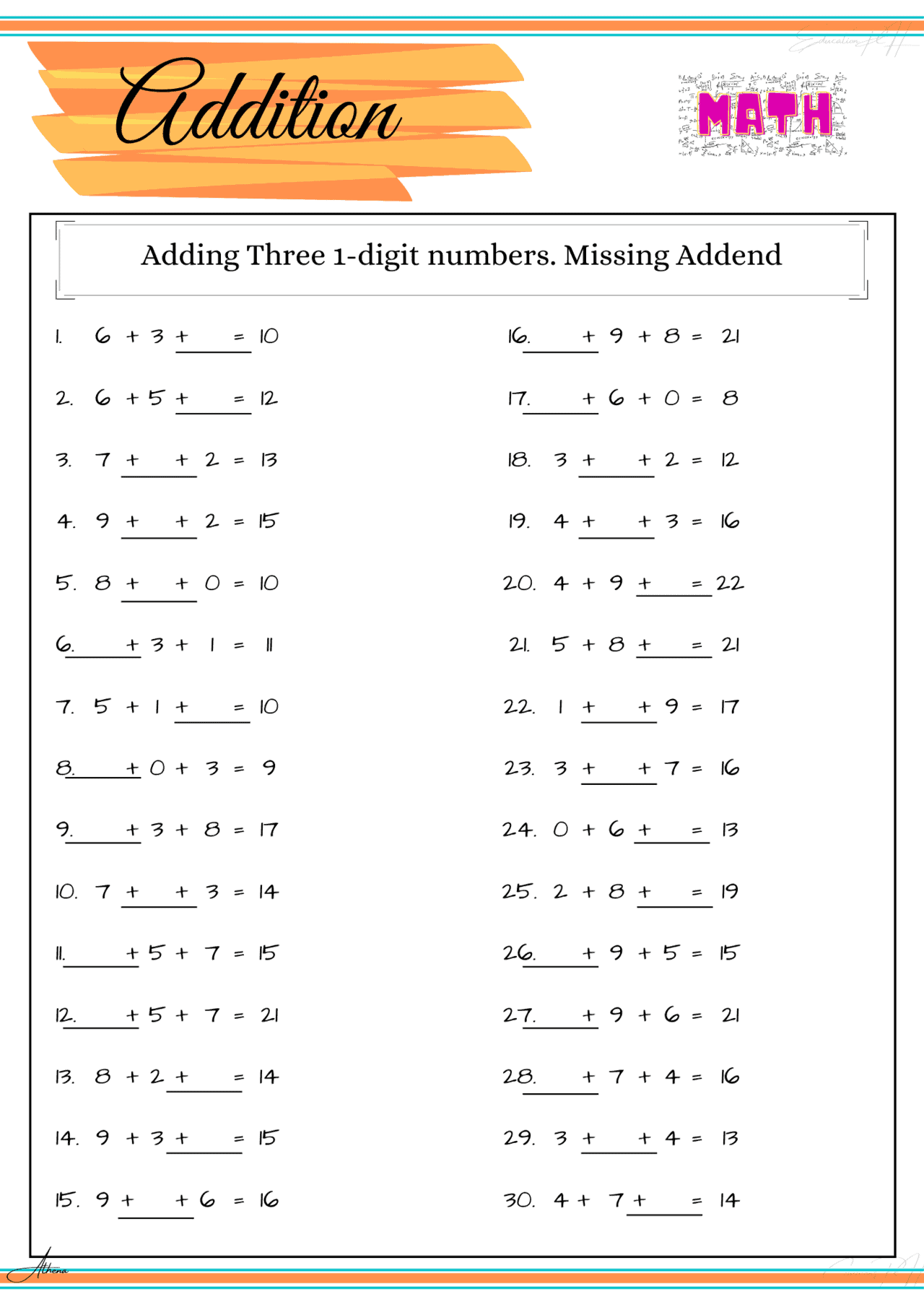 maths worksheet for kindergarten 2