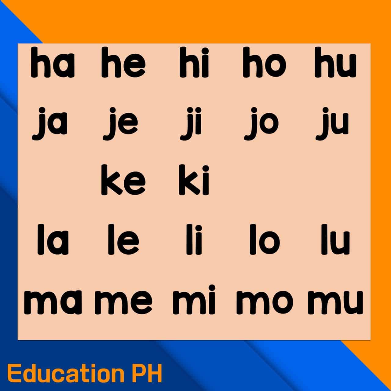 Kindergarten Worksheets Syllable Reading Education PH